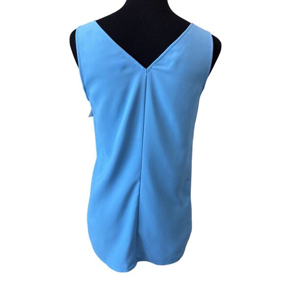NEW NORDSTROM Blue Sleeveless Dual V-Neck Pullover Tank Top Size XS - Picture 3 of 6